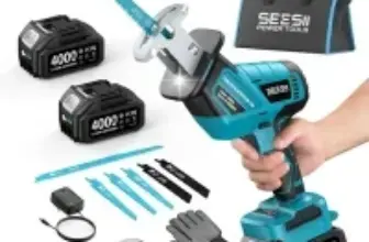 Seesii Cordless Reciprocating Saw with 2x 4.0Ah Batteries for $29.69