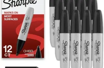Sharpie Permanent Markers Chisel Tip – Black, 12 Count for $6.82