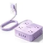 Smallrt ZYC13 6.5ft Flat Plug Power Strip for $12.59