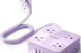 Smallrt ZYC13 6.5ft Flat Plug Power Strip for $12.59