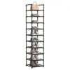SONGMICS 10-Tier Shoe Rack for $14.39 – Grey Color