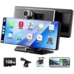 Terunsoul 8.1″ HD Touch Screen CarPlay & Android Auto Stereo with 4K Dash Cam for $49.99