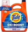 Tide Ultra Oxi Boost Liquid Laundry Detergent 148oz (105 Loads, 4-Pack) for $56.85