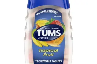 TUMS Smoothies Tropical Fruit Antacid Tablets – 72 Count for $2.73