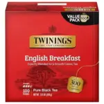 Twinings English Breakfast Black Tea, 100 Individually Wrapped Bags for $6.81