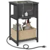 VASAGLE 3-Tier Side Table with Charging Station for $23.99