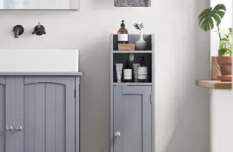 VASAGLE Small Storage Corner Floor Cabinet for $39.99