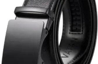 VATAN Ratchet Men’s Leather Belt with Adjustable Buckle for $7.19