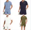 Waffle Knit Polo Shirt and Shorts Set for $10.99