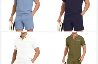 Waffle Knit Polo Shirt and Shorts Set for $10.99