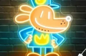 Wmat Dog Man LED Neon Sign for $17.24