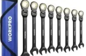 Workpro 8-Piece Flex-Head Stubby Ratcheting Wrench Set for $22.99