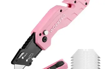 WORKPRO Folding Utility Knife with 10 Extra Blades for $8.99
