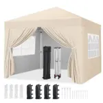 Yaheetech 10×10 Pop-Up Canopy Tent with 4 Sidewalls for $89.99