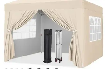 Yaheetech 10×10 Pop-Up Canopy Tent with 4 Sidewalls for $89.99