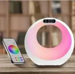 Zishen LED Night Light Bluetooth Speaker with Alarm – $9.67