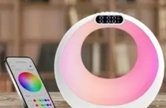 Zishen LED Night Light Bluetooth Speaker with Alarm – $9.67