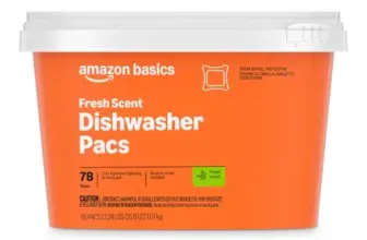 Amazon Basics Dishwasher Detergent Pacs, Fresh Scent – 78 Count for $8.34