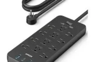 Anker 20W Surge Protector Power Strip with 12 Outlets and 3 USB Ports for $23.99