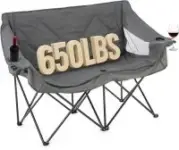 Arrowhead Outdoor 500lbs Portable Folding Duo Camping Chair for $39.99