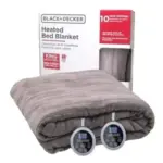 BLACK+DECKER King Size Heated Blanket 90″ x 100″ – $56