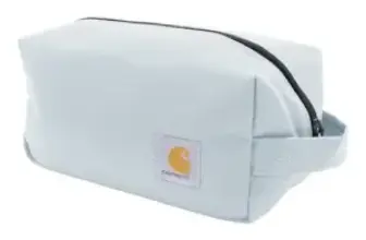 Carhartt Classic Zippered Travel Kit – Early Fog White – $20