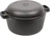 Commercial Chef 5-Quart Cast Iron Dutch Oven with Skillet Lid for $18