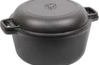 Commercial Chef 5-Quart Cast Iron Dutch Oven with Skillet Lid for $18