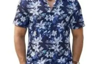Cotrasen Men’s Hawaiian Short Sleeve Button Down Beach Shirt for $12.49