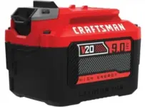 CRAFTSMAN V20 9 Ah Lithium Ion Battery with LED Indicator for $79