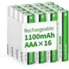 Granicell 1100mAh AAA NiMH Rechargeable Batteries (16-Pack) for $6.49