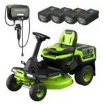 Greenworks 80V 30″ Cordless Riding Lawn Tractor with 4 Batteries & Charger for $2500