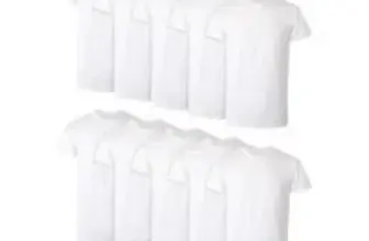 Hanes Best Cotton Stay-Tucked Undershirts 10-Pack for $23.98