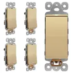 LIDER Lighted Frameless Paddle Light Switch 5-Pack for $59.39