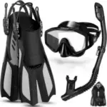 Odoland Adjustable Swim Fins and Snorkel Set for $12.99
