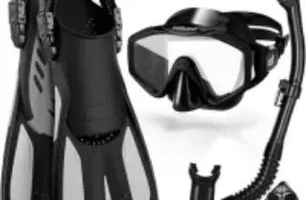 Odoland Adjustable Swim Fins and Snorkel Set for $12.99