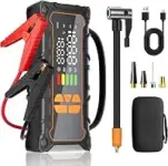 Okrinec Portable Jump Starter with Air Compressor 10000mAh – $29.99