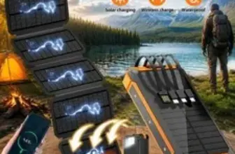 Portable 46800mAh Solar Power Bank with 6 Solar Panels – $48.99