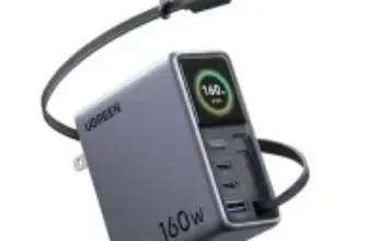 Ugreen Nexode Pro 4-in-1 160W Smart USB-C Charger with Retractable Cable for $99.99