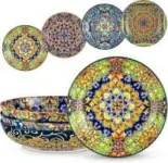 Vancasso Ceramic Kitchen Pasta Bowls Set of 4 for $25.79