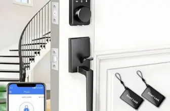 WiFi Smart Keyless Entry Door Lock Set with Front Door Handle for $34.75