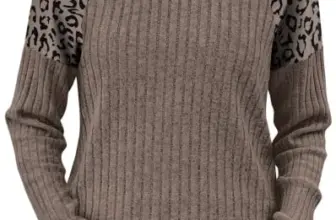 WIHOLL Leopard Print Long Sleeve Top for $7.99
