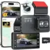 Zengest 4K GPS WiFi Dash Camera with 1080p Rear Camera and 64GB Card for $35.99