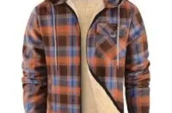 Zity Cotton Plaid Zip Up Hoodie with Pocket for $18.49