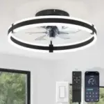 Zmishibo Low Profile 19.7″ Dimmable Ceiling Fan with Lights for $42.23