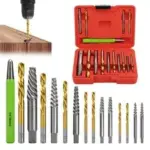 15-Piece Screw Extractor Set with Reverse Drill Bit – $15.18
