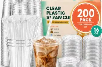 200-Pack of 16oz Plastic Cups with Lids for $19.99