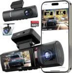 3-Channel 4K Dash Cam with Front and Rear Cameras for $44.99