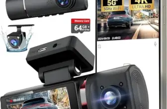 3-Channel 4K Dash Cam with Front and Rear Cameras for $44.99