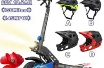 50Miles 45MPH Off-road Electric Scooter 60V 18.2Ah Dual Motor – $779.00